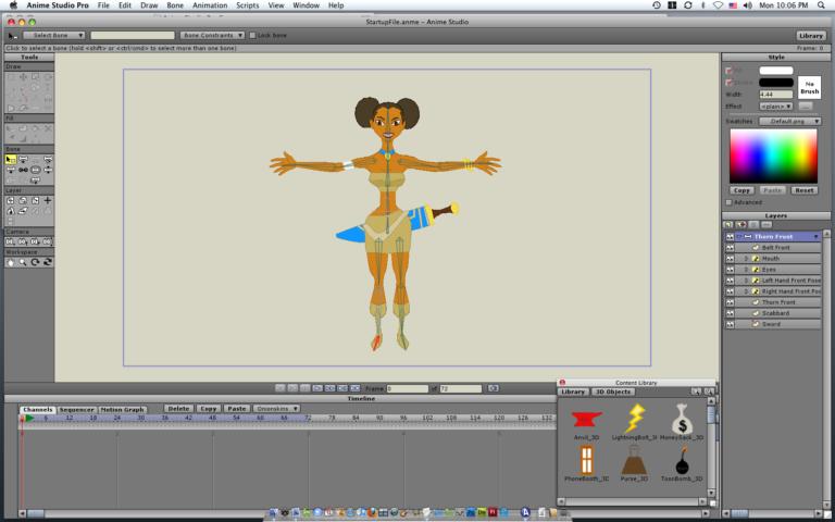 build a character in anime studio pro 12