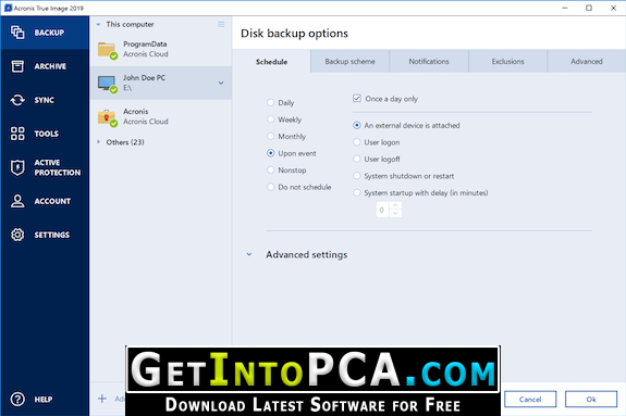 how to install acronis true image 2019