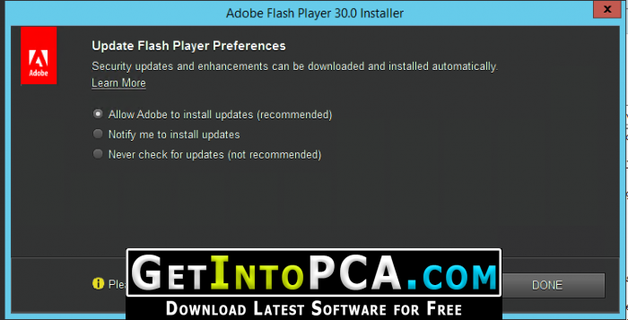 adobe flash standalone installer windows xp