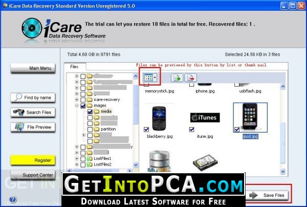 icare data recovery free pro