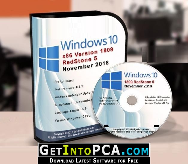 windows 10 pro 1809 preactivated iso download