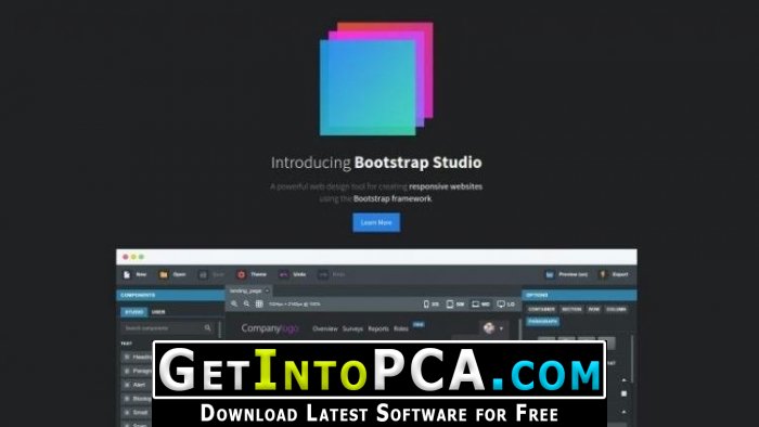 bootstrap studio insert image