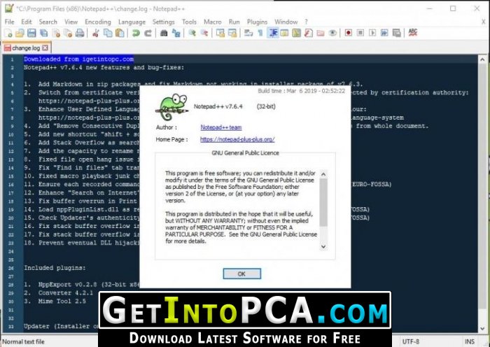 Notepad++ 8.5.6 for windows instal free
