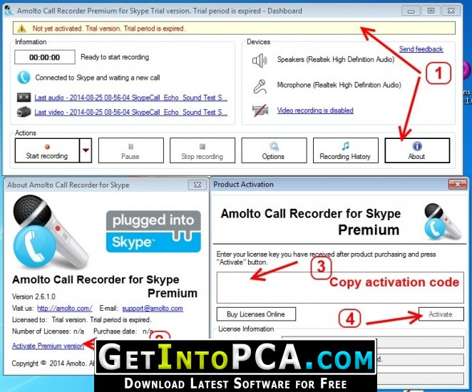 Amolto Call Recorder for Skype 3.26.1 free instal
