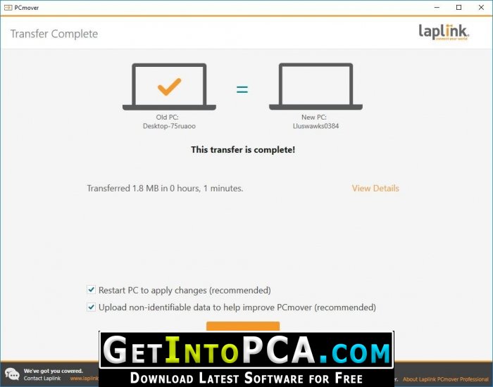 index of:laplink software pcmover professional