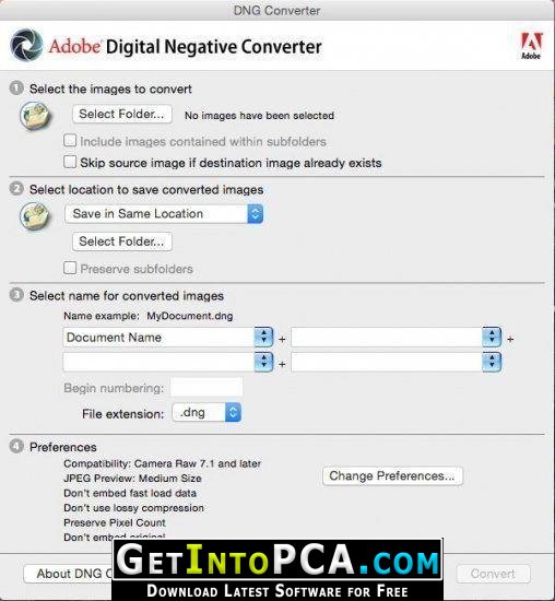 free instal Adobe DNG Converter 16.0