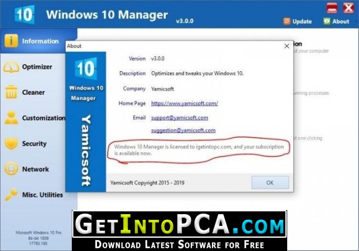 windows 10 manager 3.7 5