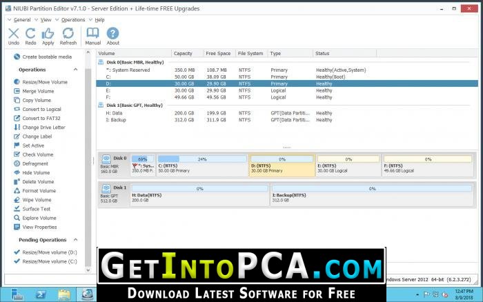 NIUBI Partition Editor Pro / Technician 9.6.3 download the new version