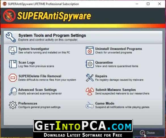 SuperAntiSpyware Professional X 10.0.1254 free instals