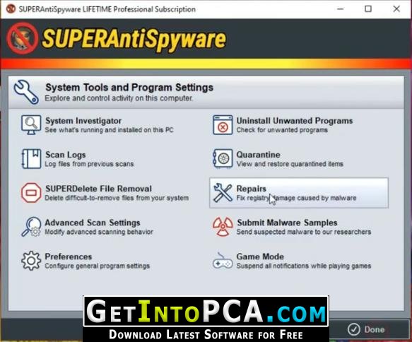 SuperAntiSpyware Professional X 10.0.1256 free download