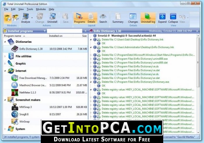 total manager free uninstall
